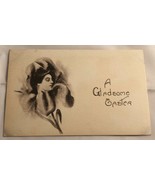 c.1900 A Gladsome Easter Art Nouveau Woman Postcard - £7.84 GBP