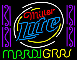 Miller Lite Mardi Gras Neon Sign - £558.74 GBP