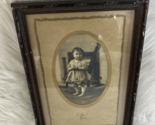 Vintage Photo in Wood Picture Frame 11&quot;x7.5&quot;, Pre-Owned - $14.01
