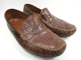 Stemar Mens Brown Moc Toe Driving Penny Loafers Size US 8 1/2 - £14.93 GBP