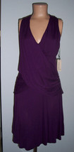 Nanette Lepore Oonagh Draped Jacques Dress  Small Plum NWT $188 - $96.53