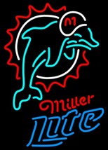 Miller Lite NFL Miami Dolphins Neon Sign - £558.74 GBP