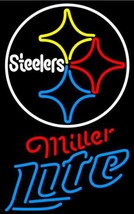 Miller Lite NFL Pittsburgh Steelers Neon Sign - £558.64 GBP