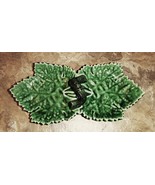 Green Leaf Nut Dish / Trinket / Relish Dish Made in Portugal Ceramic Glazed - $17.74 CAD