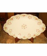 Elite Works Limoges France White Platter featuring Rose and Swag Pattern... - $61.70 CAD