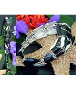 Vintage Articulated Orca Killer Whale Panel Bracelet Enamel Figural - £62.86 GBP