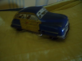 Blue Metal Wind Up Woody Family Station Wagon circa 1950&#39;s - £102.72 GBP