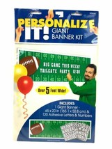 Personalize IT Giant Banner Decorating Kit FOOTBALL 5 Feet Wide 120 Adhesive New - $18.80