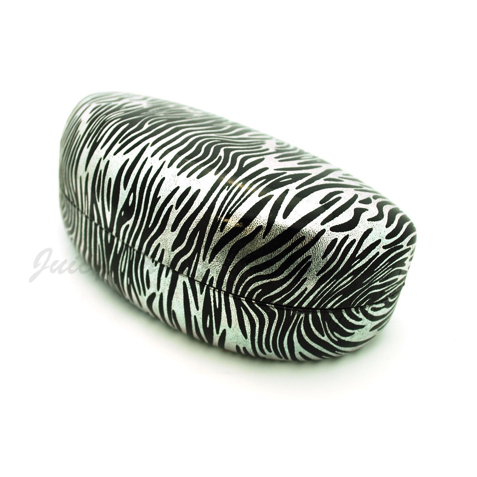 Clam Shell Hardcase for Sunglasses Glasses Shiny Zebra Print - $12.03