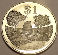Rare Proof Zimbabwe 1980 Dollar~The Zimbabwe Ruins~15,000 Minted~Free Shipping - £19.97 GBP