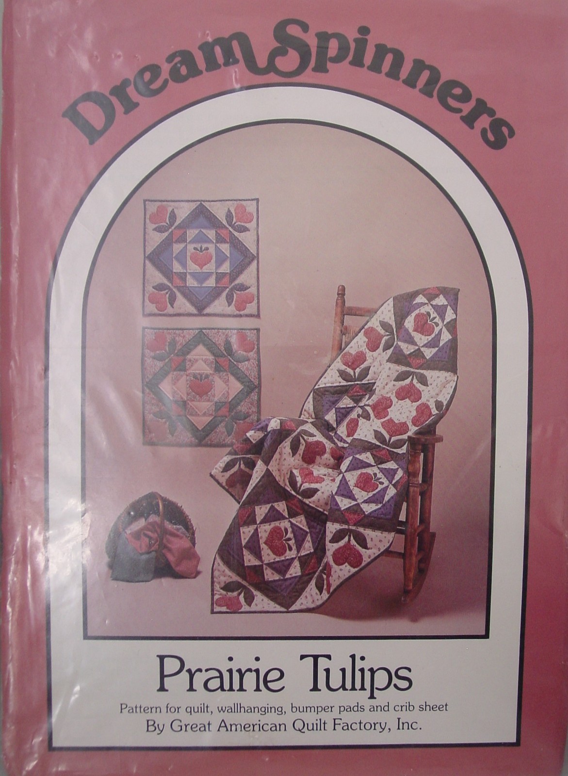 Pattern "Prairie Tulips" Quilt, Wall Hanging, Bumper Pads & Crib Sheet - $6.99