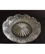 Vintage small 4.75&quot; cut Crystal starburst dish bowl - £27.63 GBP