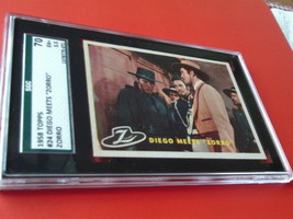 1958 Topps Zorro # 24 Diego Meets &quot; Zorro &quot; Sgc 70 !! - £43.95 GBP