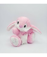Dan Dee Pink 8&quot; Bunny Rabbit Plush Stuffed Toy w Pink Bow - £7.16 GBP