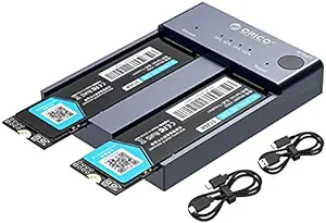 ORICO M.2 NVME SSD Enclosure Aluminum Dual Bay with Offline Clone Functi... - £174.16 GBP