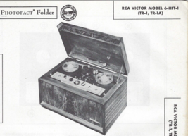 1957 Rca Victor 6-HFT-1 Reel To Reel Tape Recorder Photofact Manual Player Tr 1A - £8.67 GBP