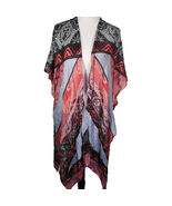 Lovestitch Mixed Floral Artists Bohemian Long Line Kimono Beach Festival OS - $16.53