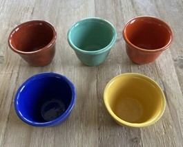 VTG Pottery Ringware Beehive Custard Cups - Set of 5 Multicolor Unmarked - $199.20