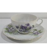 Vintage Flower Floral Porcelain Tea Cup &amp; Saucer Made in Japan - $25.55 CAD