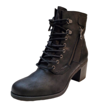 White Mountain Womens Outdoor Shoes Dorian Textile Lace Up Black  Ankle Boots Bl - $59.98