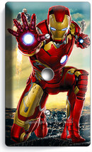 Ironman Superhero Light Dimmer Video Cable Wall Plate Cover Boys Room Iron Man - $18.99