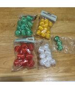 Vtg Mini Satin Christmas Ornaments 1 inch Red Yellow Green White Lot Of 50+ - $367.33 MXN