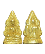 Thai Amulet With Gold Plating, Buddhist Monk, Cultural Keepsake Th Sacre... - $734.12 MXN