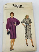 Vintage Vogue Sewing Patterns Sz 12 #8798 Misses Dress - £11.25 GBP