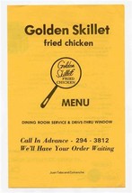 Golden Skillet Fried Chicken Menu Juan Tabo &amp; Comanche Albuquerque NM 19... - £22.13 GBP