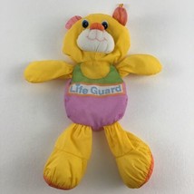 Playskool Water Pets Life Guard Yellow Teddy Puffalump 12&quot; Toy Vintage 1988 - $24.70