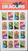 Dragons - 2017 (USPS)  FOREVER STAMPS 16 stamps - $19.95