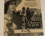 A Season Of Hope TV Guide Print Ad Jobeth Williams Stephen Lang Ralph Wa... - £4.73 GBP