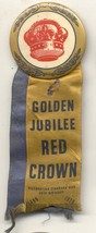 Standard oil 50th with ribbon vintage 2 1/4 &quot; pin very good Golden Jubil... - $29.99