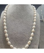 Baroque freshwater Genuine natural pearl IrregularShaped necklace Clavicle chain - $19.98