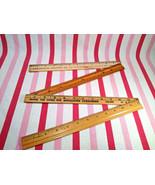 Cool Vintage 4pc Wooden 12&quot; Ruler Collection 2 Advertising and 2 Plain R... - $20.00