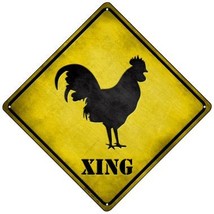 Rooster Xing Novelty Mini Metal Crossing Sign - £13.50 GBP