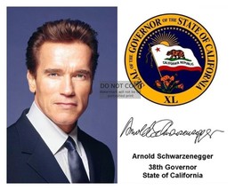 Arnold Schwarzenegger 38TH Governor Of Alabama Seal Autographed 8X10 Photo - £6.63 GBP
