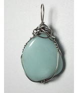 .925 SS Wire Wrapped Amazonite Pendant by Jemel - £27.17 GBP
