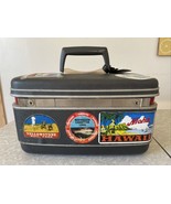 Vtg Gray Slate Samsonite CarryPak Makeup Train Case Tray Mirror Travel S... - £77.19 GBP