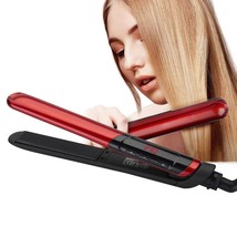 Heating Flat Iron Hair Straightener 2 In 1 Curler Professional Temperature - £47.89 GBP