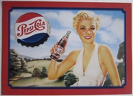 Pepsi Cola Lady Golfer Golf Soda Pop Beverage Soft Drink Metal Sign - $14.95