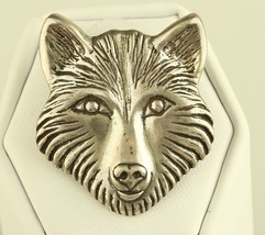 Antique Sterling Silver Wolf Head Design Pendant For Men - £43.36 GBP