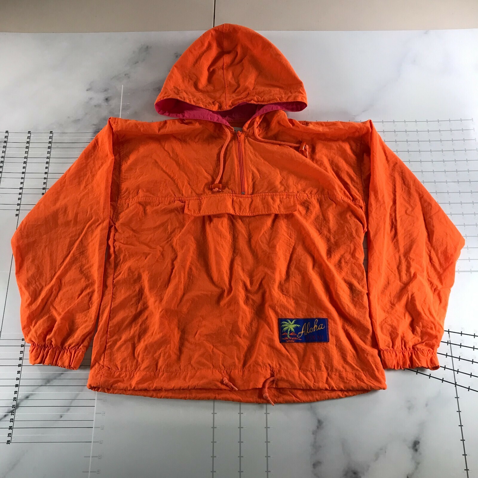 Vintage Gap Pullover Herren S Orange Reißverschluss Anorak Fronttasche A... - $54.43