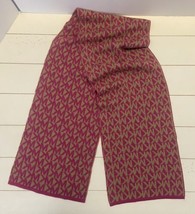 MICHAEL KORS Pink Fushia Pink Tan Knit Scarf 10 1/4&quot; by 58&quot; - £14.44 GBP
