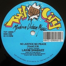 Lakim Shabazz   No Justice No Peace   Ex  3 Track Rap / Hip Hop 1990   Old Skool - £13.44 GBP