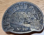 Texas &amp; Pacific Railroad Belt Buckle 1876 General Steam Engine 20 CDC Me... - $23.74