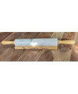 Gourmet Kitchen Heavy Marble Rolling Pin With Wood Cradle Stand Vintage ... - €23,89 EUR
