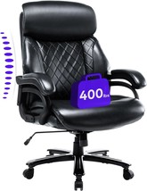 Big And Tall Office Chair 400Lbs-Heavy Duty Executive Desk Chair With, B... - $200.99