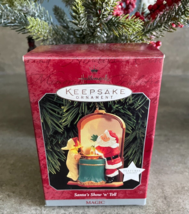 Vintage Hallmark Keepsake Christmas Ornament Santa Claus Lighted Show Te... - $6.64