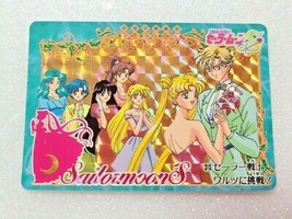 Sailor MoonS Glitter Card BANDAI 1995s Retro Vintage Sailor Moon JAPAN Rare - £26.37 GBP